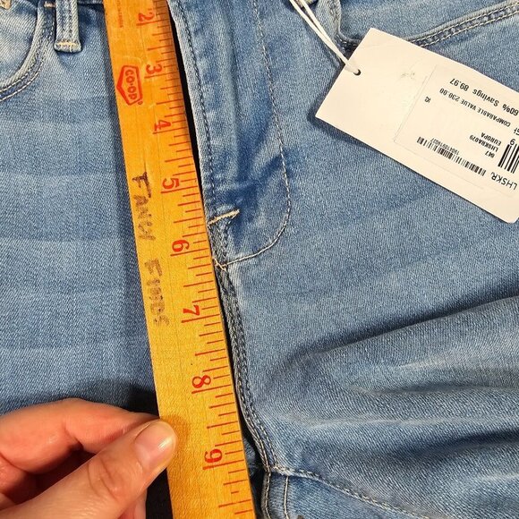 Frame Jeans Womens 25  Blue Le High Skinny Raw Hem Stretch Denim New - Picture 12 of 15
